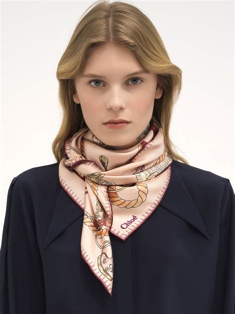 chloe silk scarf